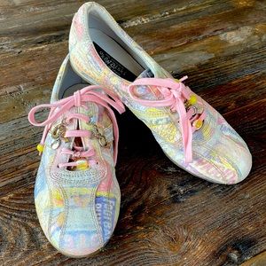 Konalski hand painted sneakers made in Italy EUC size 9